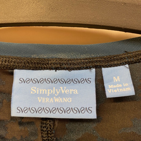 New Simply Vera Woman’s Aqua Blue Shear fancy top with Velvet, Medium - Picture 4 of 11